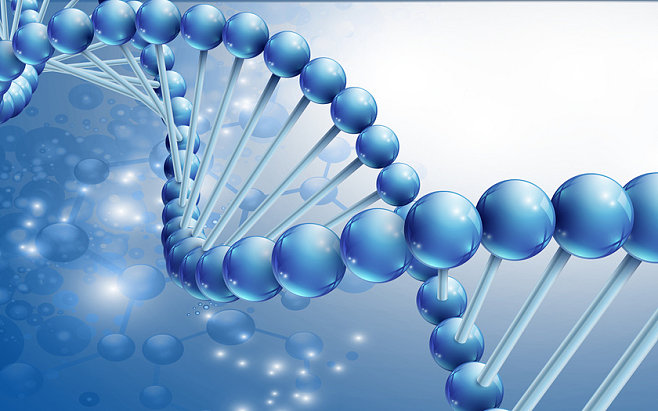 生物科技分子技術DNA藍色背景基因編輯 .